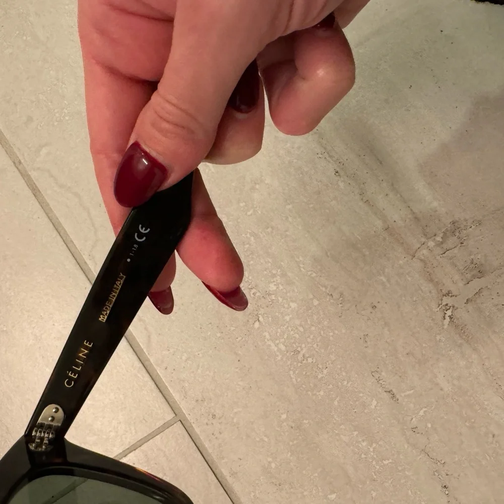Celine Black/Tortoiseshell Square Sunglasses - Picture 3 of 6